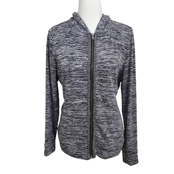 Juicy Couture Space Dye Embellished Zip Up Hoodie Jacket - Picture 1 of 11